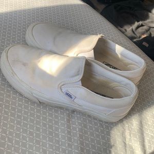 White Slip on Vans size 7.5